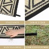 Outdoor Rugs Waterproof, Portable Lightweight Plastic Straw Camping Geometric Reversible Indoor Outdoor Floor Mat for RV Porch Deck Balcony Beach - 3 of 4