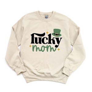 Simply Sage Market Women's Graphic Sweatshirt Lucky Mom - 1 of 4