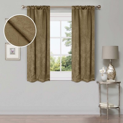 Modern Geometric Waves Room Darkening Semi-Blackout Curtains, Set of 2 by Blue Nile Mills