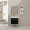 ChicFurnit Bathroom Vanities 24 Inch Wall Mounted Vanity with Resin Sink and Left Storage Basin for Bathroom, Black, 23.6"*18.1"*22.4" - 2 of 4