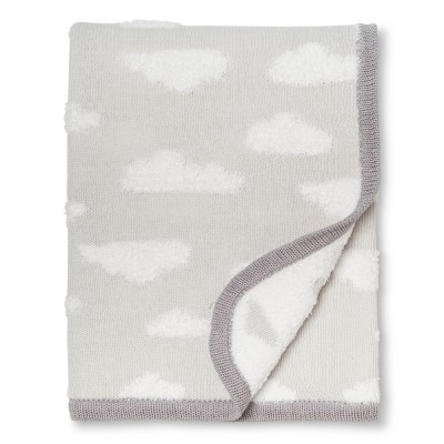 Sweater Knit Baby Blanket Clouds Cloud Island Gray Target