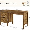 Lantine 55.12-Inch Computer Desk with Drawers, Farmhouse Home Office Desk with File Drawers, Writing Table Large Workstation for Office, Studying Room - 2 of 4