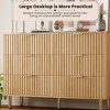 Acekool 6 Drawer Dresser, Modern Fluted Double Dresser TV Stand with Deep Drawers & Gold Legs, Storage Organizer for Bedroom or Living Room - 3 of 4