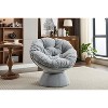 Maliang Oversized Swivel Accent Chair, 360 Swivel Barrel Chair, for Living Room Bedroom, Gray - 3 of 4