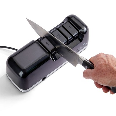ELITRA HOME Professional Electric Knife Sharpener | 3 Stage Chef Knife Sharpening Tool for Kitchen Knives, Pocket Knife Scissors