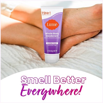 Lume Whole Body Women&#8217;s Deodorant - Invisible Cream Tube - Aluminum Free - Lavender Sage Scent - 2.2oz_8