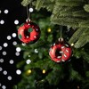 16pc Festive Christmas Ornament Bundle, Red and Green Glittered Baubles| OrnamentallyYou - 2 of 4