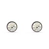 Steeltime Men's multi ip stainless steel stud earrings adorned with white crystals - 2 of 4