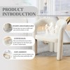 TiramisuBest Contemporary Designed Velvet Fabric Upholstered Accent Chair,Barrel Side Chairs for Living Room Set of 2 - 4 of 4