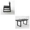 Modern 5 PCS Outdoor Dining Set, Rectangular Dining Table with Umbrella Hole, Dining Armless Chair with HDPE Frame-Coolbibila - 4 of 4