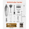 VEVOR Cocktail Shaker Set,18-Piece Stainless Steel Bar Tools with Bamboo Stand, Martini Bartender Kit Accessories | Mixer Spoon, Muddler,Silver&Brown - 3 of 4
