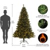 7.5ft Christmas Tree, Artificial Hinged Xmas Tree With Foldable Stand, Christmas Decoration For Home Office - 2 of 4