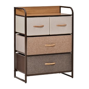 FONTOI Storage Cube Dresser with 5 Drawers, Bedroom Organizer Unit, Shelf Tower with Bins for Living Room, Closets, Multicolor, 11.5"*31"*22.8" - 1 of 4