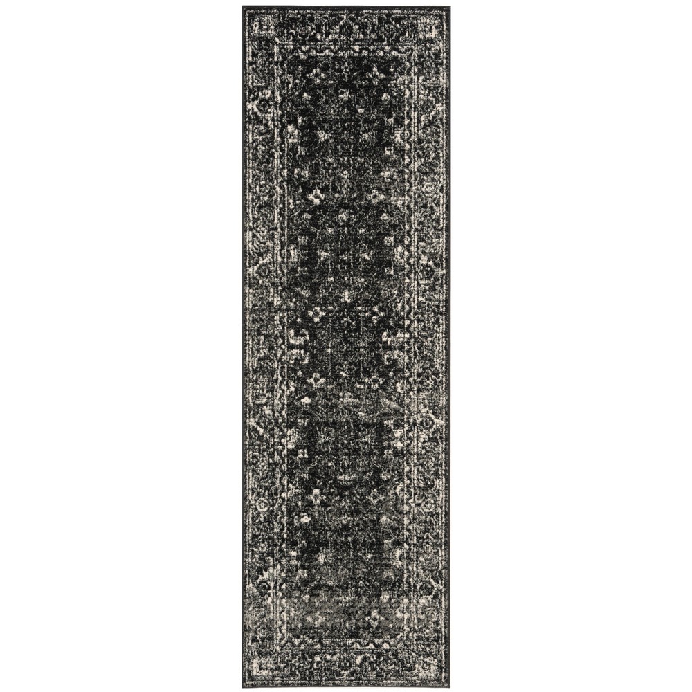  Runner Medallion Loomed Rug Charcoal/Ivory