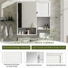 Kumasinova 29"x28" Wall Mounted Bathroom Medicine Cabinet,Mirrored Bathroom Wall Cabinet,Over the Toilet Space Saver Cabinet with Towels Bar - 4 of 4