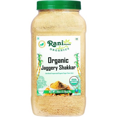 Organic Jaggery Shakkar - 35oz (2.2lbs) 1kg - Rani Brand Authentic Indian Products