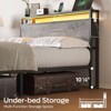 Bestier Full Size Bed Frame Led Platform Bed with Storage Headboard Charging Station - 2 of 4