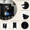 Gulches 18 Inch Modern Bathroom Vanity with Ceramic Sink Freestanding Cabinet Adjustable Shelf Solid Wood Legs for Small Spaces Black - 4 of 4