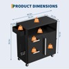 Outdoor Grill Cart with Storage, Kitchen Cart Island Stainless Steel Food Prep Table & Wheels for BBQ or Pizza Oven - 2 of 4