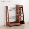 Zevemomo Wooden Golf Bag Organizer and Storage Rack, 2 Golf Bag Storage Rack with Wheels, for Garage, Suitable for Garage Home Golf Club, Brown - 4 of 4