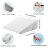 Dyonery 8" Soft Memory Foam and Washable Cover Bed Wedge Pillow, for Acid Reflux, Heartburn, Back Pain Relief, Snoring, Sleep Apnea, Gray - 3 of 4
