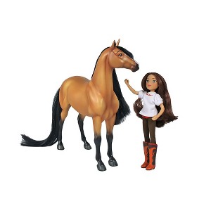 Breyer Animal Creations Breyer 1:12 Classics Spirit Riding Free Spirit & Lucky Model Horse Set - 1 of 4