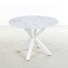 Airsurfer 48-inch Marble White Dining Table Modern Marble Top Dining Table Kitchen Table for Elegant Dining Spaces - 2 of 4