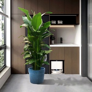 Chic Crate 3‑Piece Ceramic Flowerpot Set with Drainage – Modern Planters for Patio, Garden & Windowsills - 1 of 4
