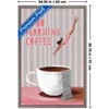 Trends International Reinders: Coffee - Good Morning Coffee in Pink and Lavender Framed Wall Poster Prints - 3 of 4