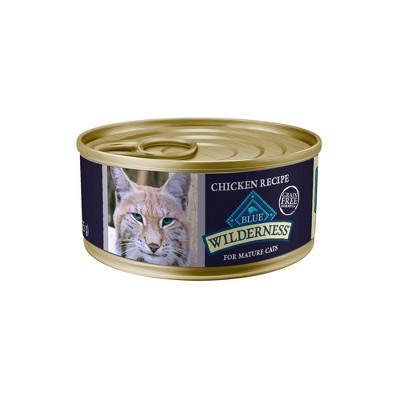 Blue Buffalo Wilderness Grain Free Premium Senior Wet Cat Food Chicken Recipe Mature - 5.5oz