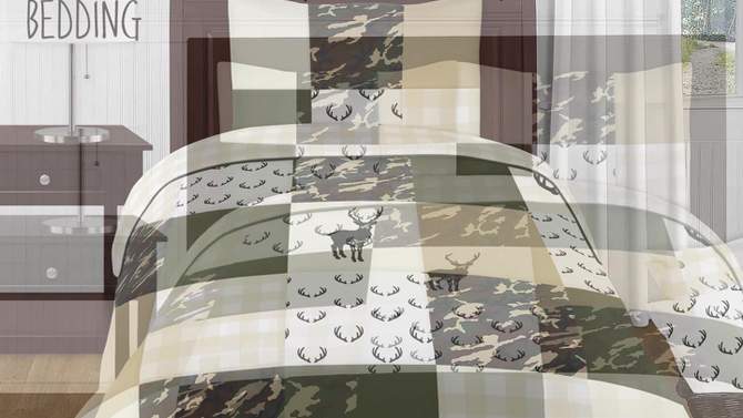 3pc Woodland Camo Full/Queen Kids&#39; Comforter Bedding Set - Sweet Jojo Designs, 2 of 4, play video