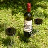 True Picnic Stix Wine Glass & Bottle Holders - Outdoor Wine Glass Beer Cup Drink Holder  - Set of 3 (Pack of 1), Fits 2 Glasses and 1 Bottle, Metallic - 2 of 4