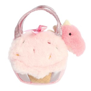 Aurora Small Ice Cream Cone Dino Fancy Pals Fashionable Stuffed Animal Pink 8" - 1 of 4