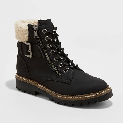 womens black hiker style boots
