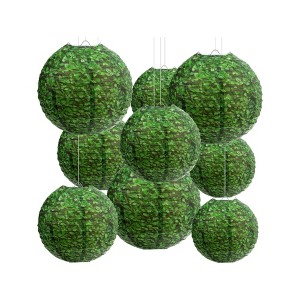 Empire DigiLabs Green Leaves Hanging Paper Lanterns - 1 of 3