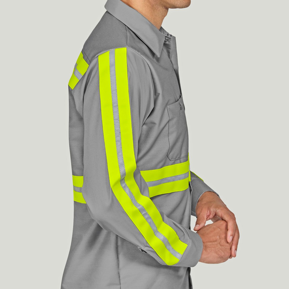 Red Kap Long Sleeve Enhanced Visibility IndustrialWork Shirt - thumbnail 3
