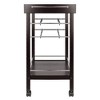 Johnnie Bar Cart Dark Espresso - Winsome: Hardwood Beverage Trolley with Wine Storage, 30 Day Limited Warranty - image 3 of 4