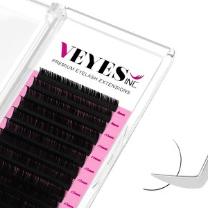 VEYES INC Classic Volume Lash Extensions 0.03 thickness D Curl 8-16mm Mixed Length Tray, Premium Silk Eyelashes, Professional Supplies for Lash Techs - 1 of 4