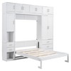 PAGED Modern Wooden Murphy Bed, Twin Size Bed Frame, Platform Bed for Small Room, Folding Bed to Cabinet - 3 of 4