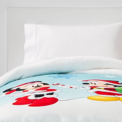 Mickey Mouse Friends Minnie Mouse Sherpa Duvet Cover Blue