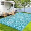 Outdoor Rug Waterproof Reversible Plastic Straw Patio Rug - 2 of 4