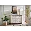 Farmhouse 6 Drawer Dresser, 47.2" Rustic Wood Chest, Storage Organizer with Base for Bedroom Living Room-3irtyhousy - 2 of 4