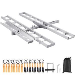 VEVOR Motorcycle Carrier, 2-Bike 600 LBS Aluminum Motorcycle Carrier Hitch Mount, Loading Ramp, Scooter Dirt Bike Trailer Hauler, for Car, Truck - 1 of 4