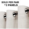 Natural Linen Blended Semi-Sheer Curtains Privacy Assured with Nickel Grommet for Living Room - 2 of 4