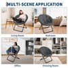 Comfy Saucer Chairs, Folding Reading Lounge Chair, Cozy Faux Fur Living Room Chair with Soft Thick Padded Seat & Metal Frame,Modern Style Bedroom Home - 3 of 4