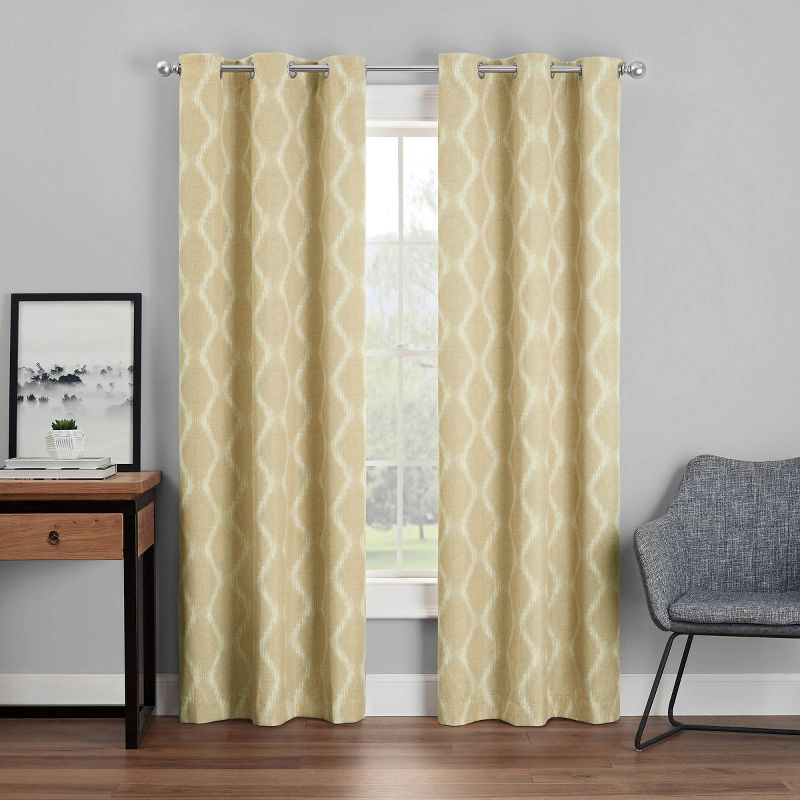 Windsor Blackout Curtain Panel Geo - Eclipse, 1 of 13