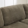 112.6" Corduroy L-Shaped Modular Floor Sectional Sofa Left Chaise - 2 of 4