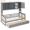 Twin/Full Size Wooden Daybed With 2 Drawers, All-in-One Cabinet and Shelf - ModernLuxe - 3 of 4