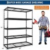 Mental Garage Shelving, 48" L x 18" W x 72" H, 5 Tier Adjustable Storage Shelves, 2500lbs Load Capacity  for Garage, Basement, Warehouse - 2 of 4