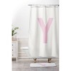 Deny Designs April Lane Art Block Monogram Shower Curtain - 3 of 3